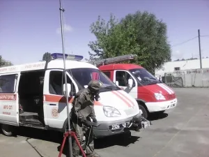 На «Водоканалі» під час навчань гасили після «вибуху» цистерни з хлором