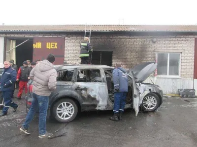 Пожежа на СТО у Вінниці (Відео)