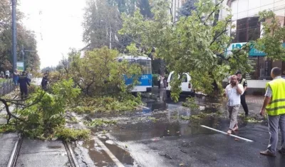 Вінницю «накрила» сильна злива з градом та вітром (Відео)