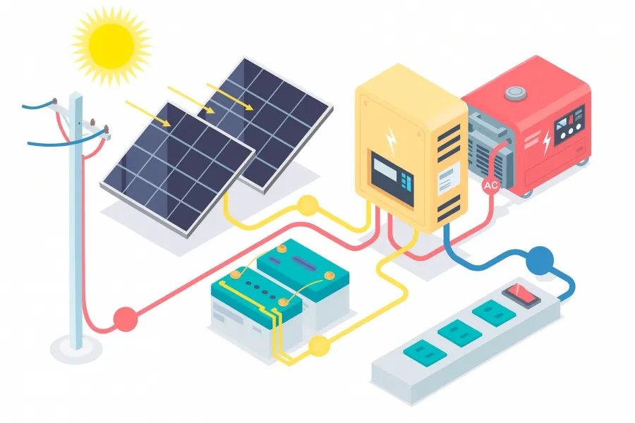 Купити гібридні інвертори для дому та бізнесу – великий вибір у Solar Volt
